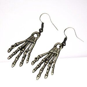 😍TRENDY VINTAGE SKELETON DANGLE ANTIQUE BRONZE PLATED EARRINGS FOR WOMAN, K445